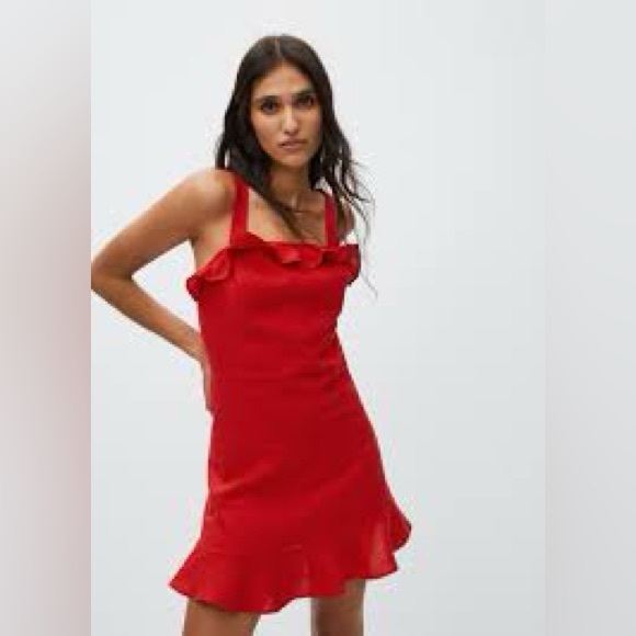 Endless rose red tie ruffle dress - Picture 2 of 4